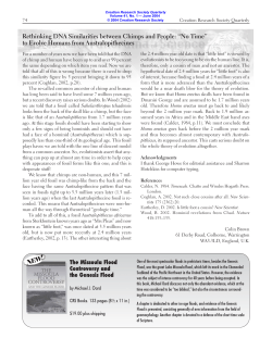 Rethinking DNA Similarities between Chimps and People: &ldquo;No Time