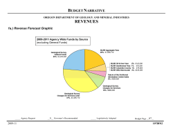 budget narrative - Oregon Department of Geology and Mineral