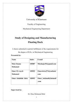 Study of Designing and Manufacturing Floating Dock