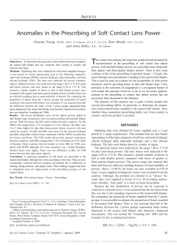 Anomalies in the Prescribing of Soft Contact Lens Power