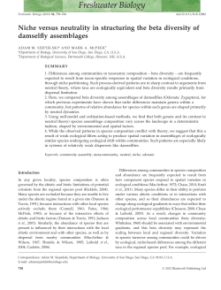Niche versus neutrality in structuring the beta diversity of damselfly