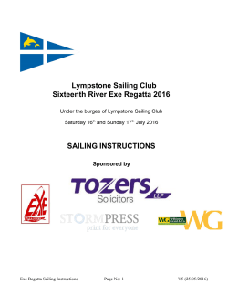 sailing instructions - The River Exe Regatta