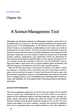 A Science-Management Tool - University of Pennsylvania