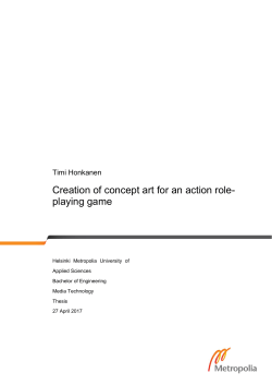 Creation of concept art for an action role- playing game