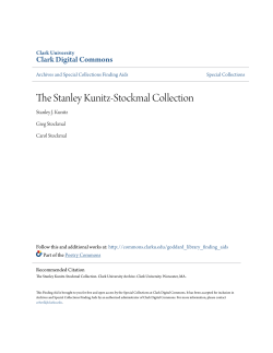The Stanley Kunitz-Stockmal Collection