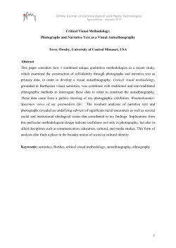 Critical Visual Methodology - Online Journal of Communication and