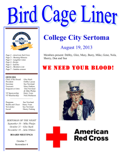 August 19, 2013 Newsletter and Minutes