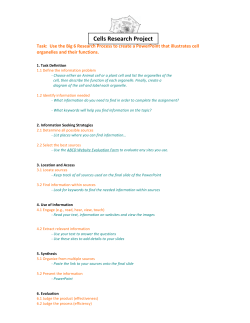 Cells Research Project