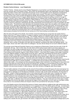 Flanders Festival-Antwerp - Laus Polyphoniae