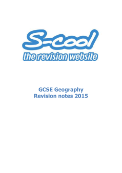 GCSE Geography Revision notes 2015 - S-Cool