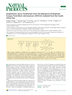 Azaphilones and p-Terphenyls from the Mangrove Endophytic