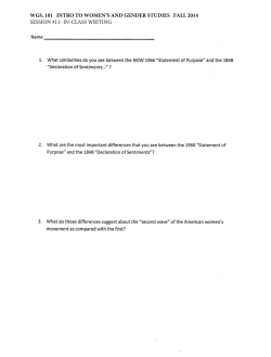 The Declaration of Sentiments and Resolutions