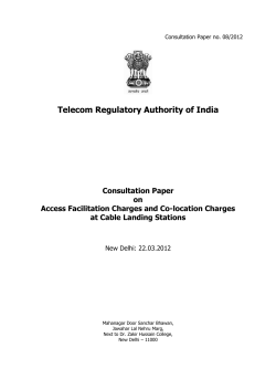 - Telecom Regulatory Authority of India