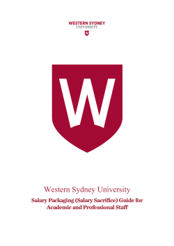 Salary Packaging Guide - Western Sydney University