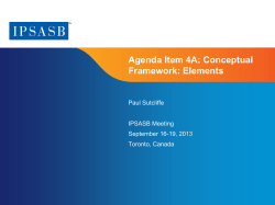 Agenda Item 4A - Conceptual Framework: Elements