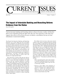 The Impact of Interstate Banking and Branching Reform