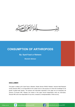 consumption of arthropods