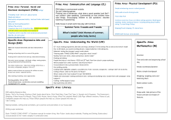 Summer Term- 5 weeks and 7 weeks What`s Inside? (mini themes of