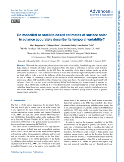 Do modelled or satellite-based estimates of surface solar