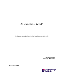 An evaluation of Swim 21 as management tool for Swimming Clubs