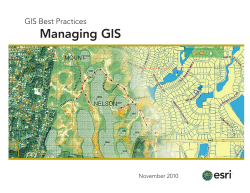 GIS Best Practices Managing GIS