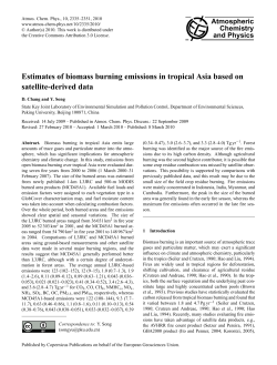 Estimates of biomass burning emissions in tropical Asia based on