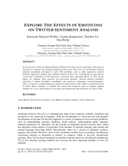 EXPLORE THE EFFECTS OF EMOTICONS ON TWITTER