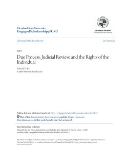 Due Process, Judicial Review, and the Rights of the Individual