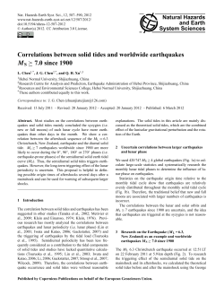 Correlations between solid tides and worldwide