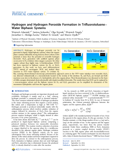 Hydrogen and Hydrogen Peroxide Formation in Trifluorotoluene
