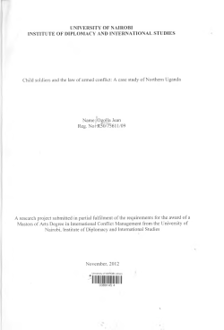 Child soldiers and the law of armed conflict: A