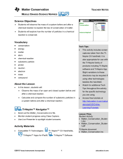 Summary of lesson - TI Education