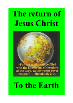 6 The Return of Jesus Christ to the Earth L