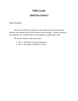 Fifth Grade Math Prep: Session 4