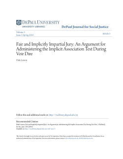 Fair and Implicitly Impartial Jury: An Argument for