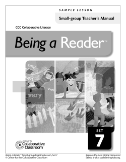 Small-group Teacher`s Manual - Center for the Collaborative