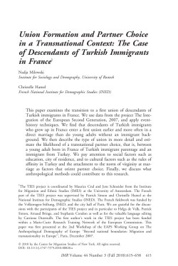 Union formation and partner choice in a transnational