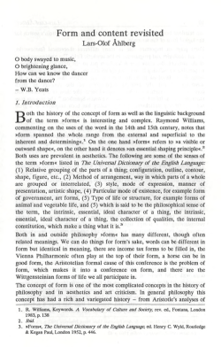Form and content revisited