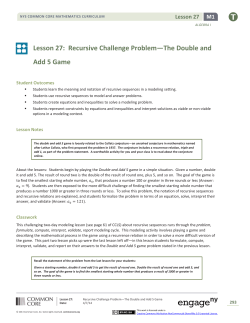 Lesson 27: Recursive Challenge Problem&mdash;The