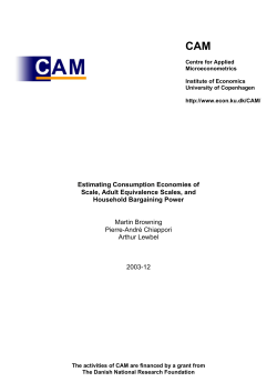 Estimating Consumption Economies of Scale, Adult Equivalence