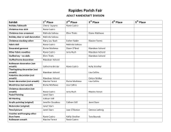 Handicraft Division - Rapides Parish Fair