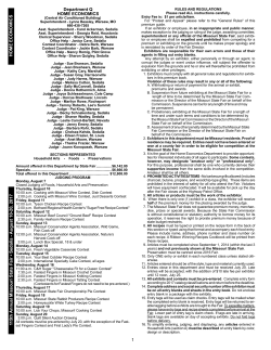 HOME ECONOMICS 1 115th Annual Missouri State Fair &bull; Sedalia