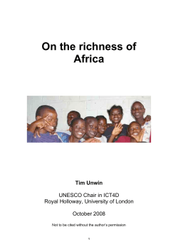 On the richness of Africa