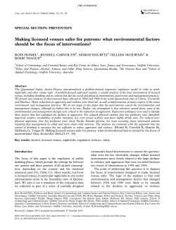 Making licensed venues safer for patrons: what environmental