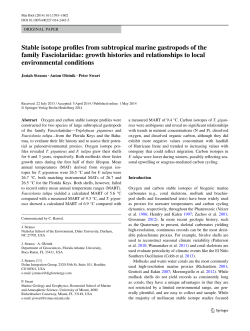 Stable isotope profiles from subtropical marine
