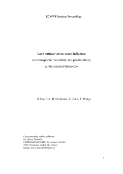 Land surface versus ocean influence on atmospheric variability and