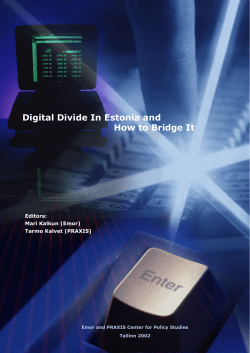 Digital Divide in Estonia and How to Bridge it