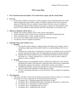 The United States, Japan, and the Atomic Bomb