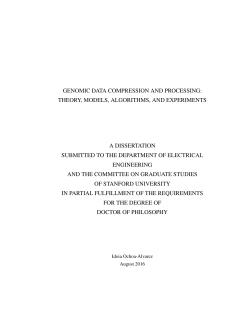 genomic data compression and processing: theory