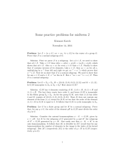 Some practice problems for midterm 2